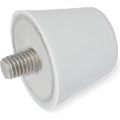 J.W. Winco Silicone Conical Vibration/Shock Absorption Mount - 1/4-20 x .51" Thread - 97 Ft. Lbs. Max Load 256-25-1/4X20-13-55-GR